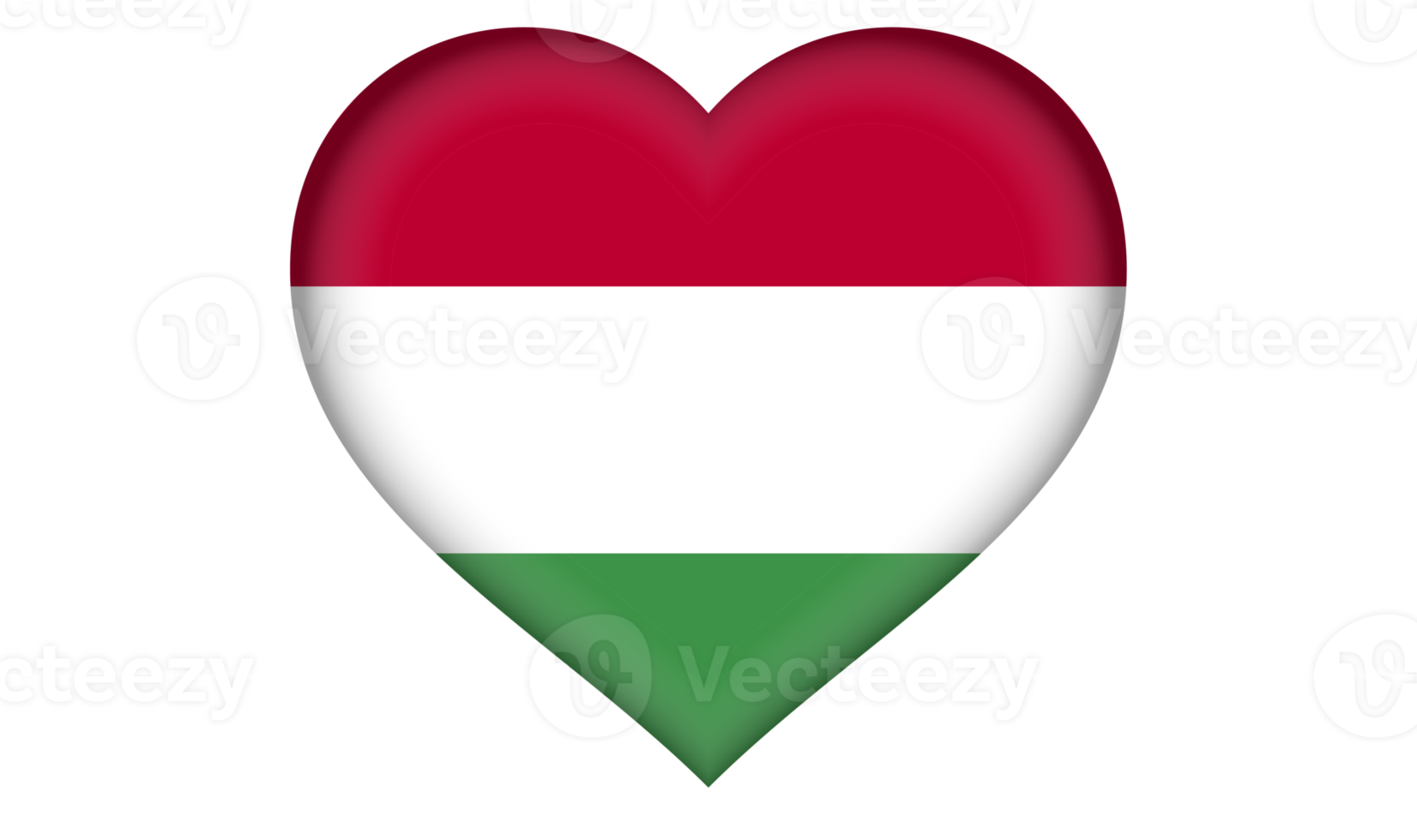 ícone da bandeira da Hungria na forma de um coração png