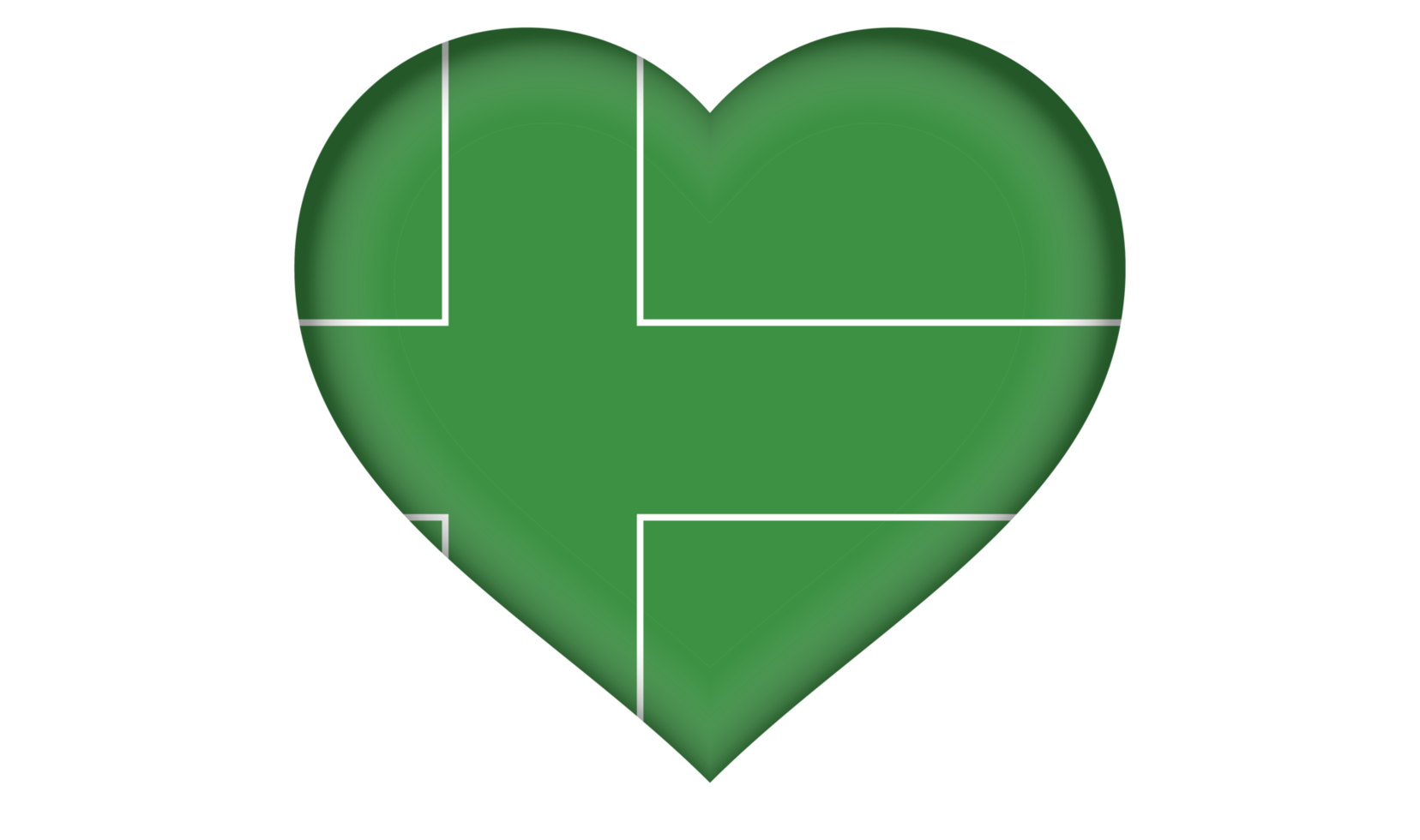 Ladonia flag icon in the form of a heart png