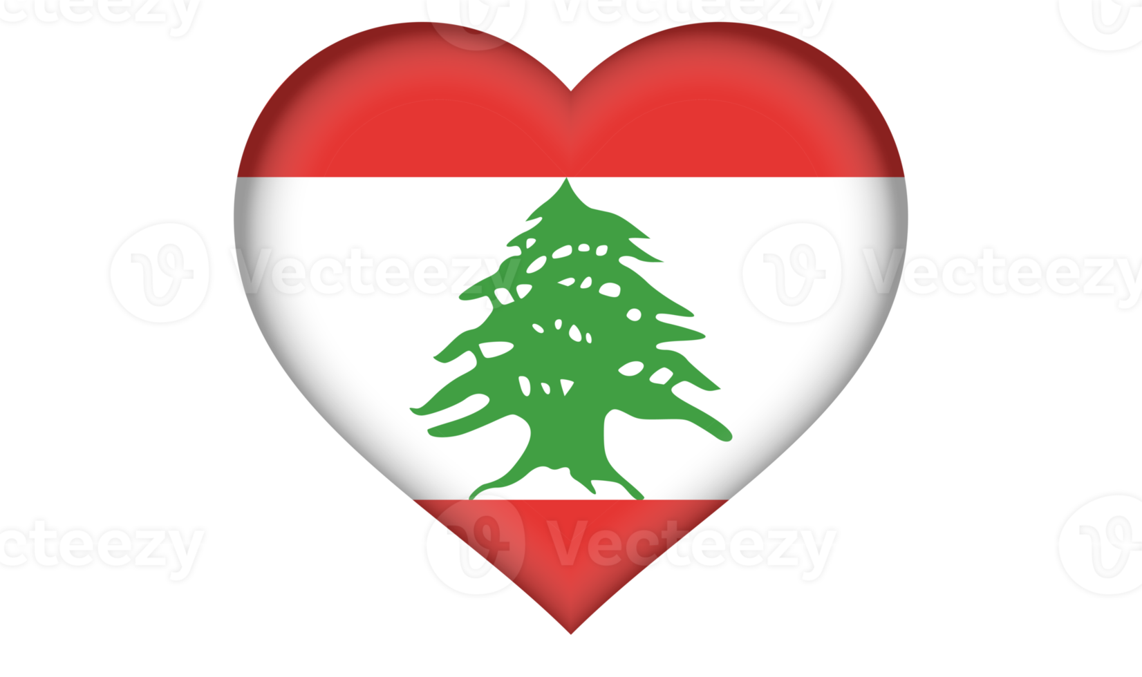 Lebanon flag icon in the form of a heart png