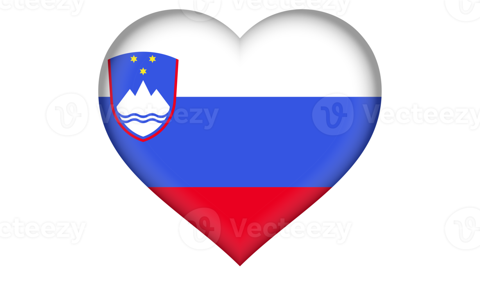 Slovenia flag icon in the form of a heart png