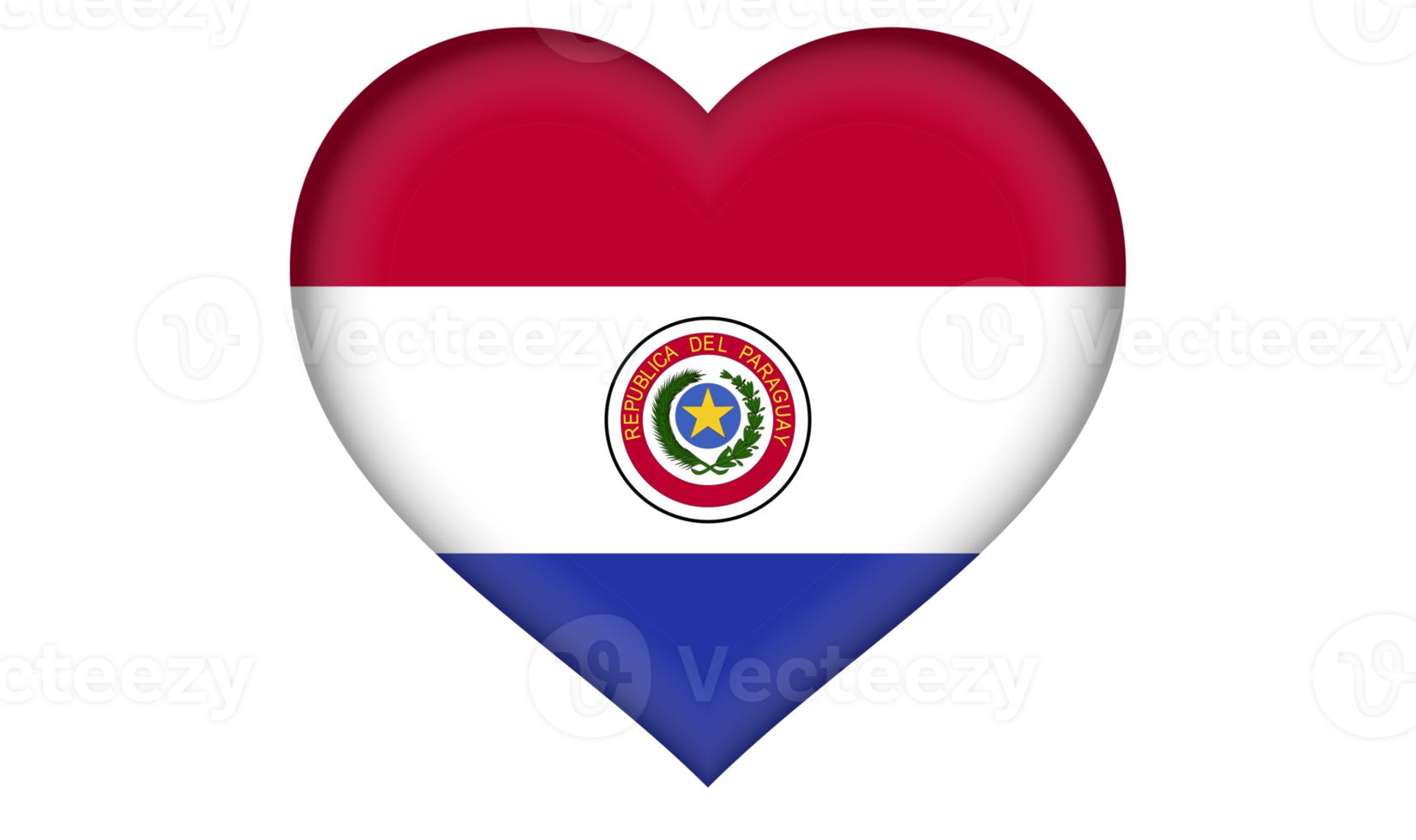 Paraguay vlag icoon in de het formulier van een hart png