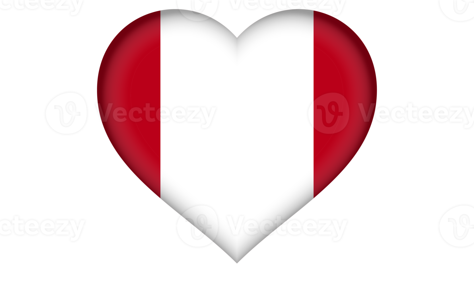 Peru flag icon in the form of a heart png