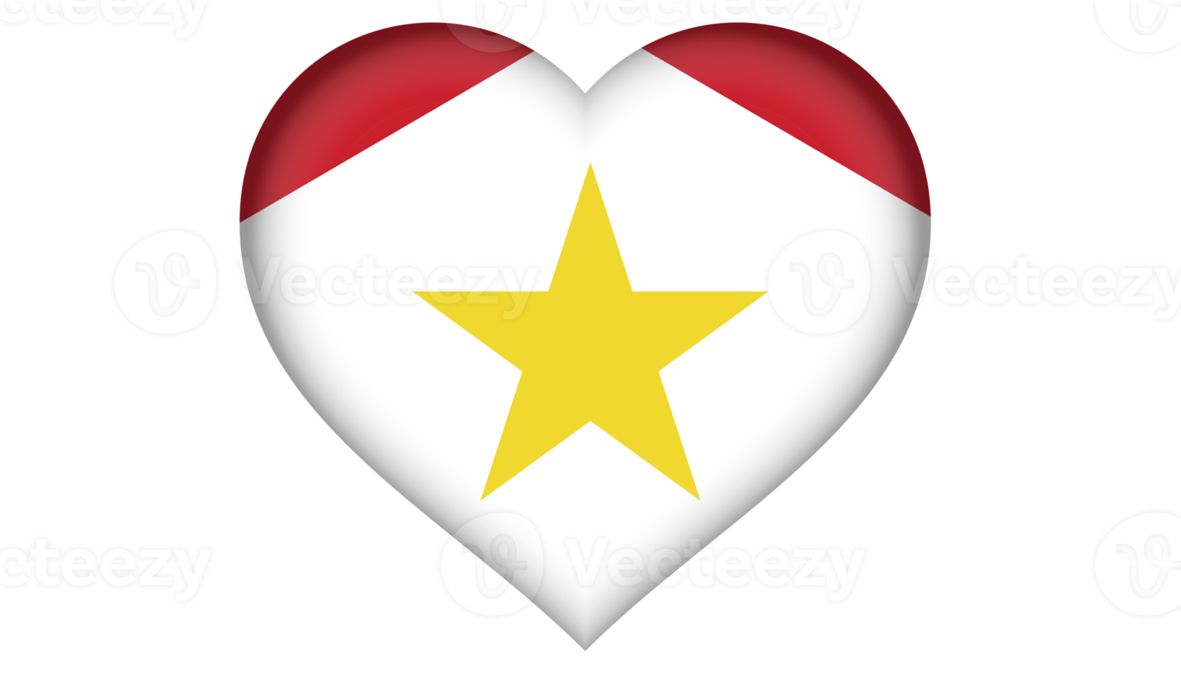 Saba flag icon in the form of a heart png