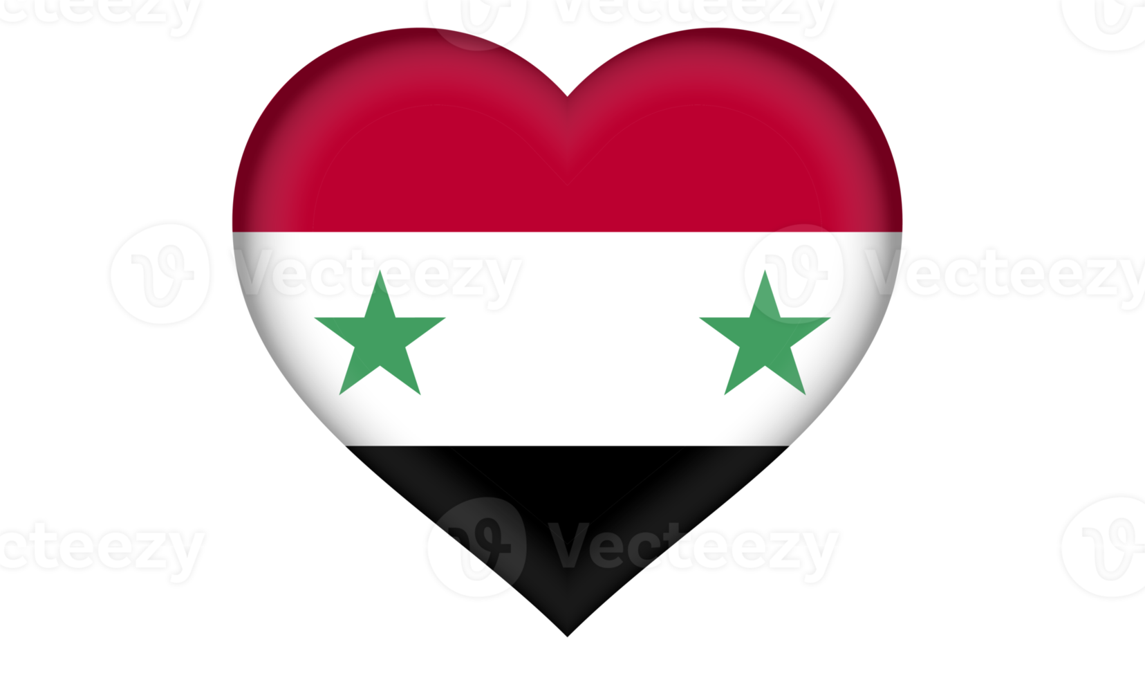 Syria flag icon in the form of a heart png