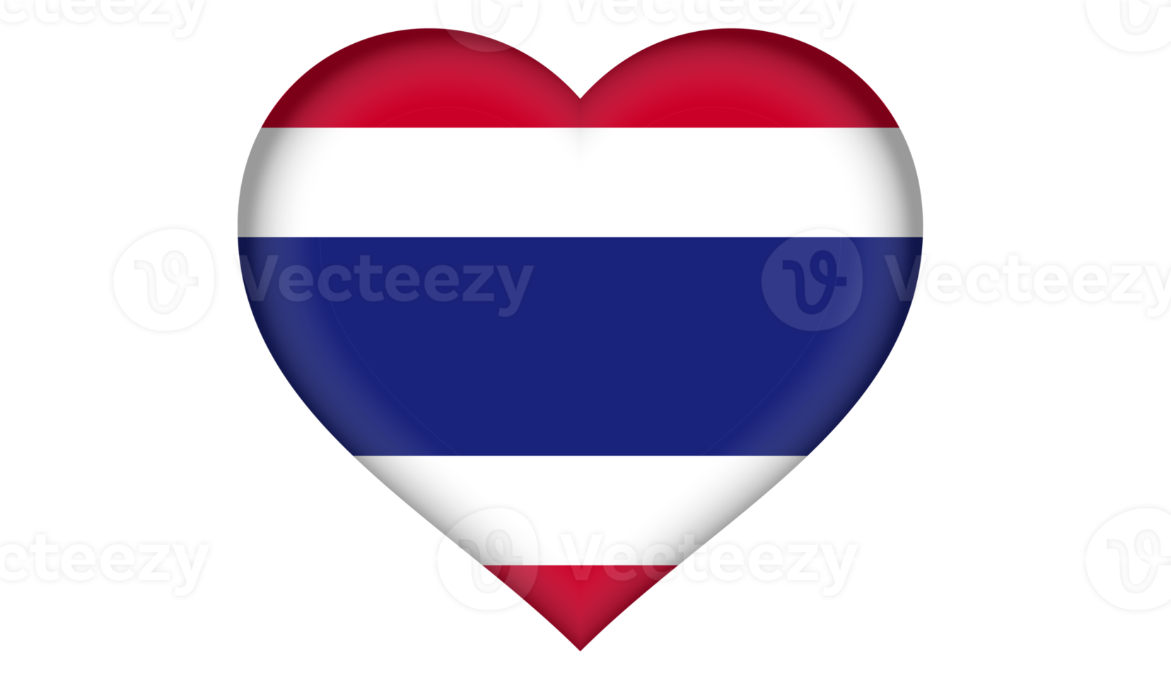 Thailand-Flaggensymbol in Form eines Herzens png