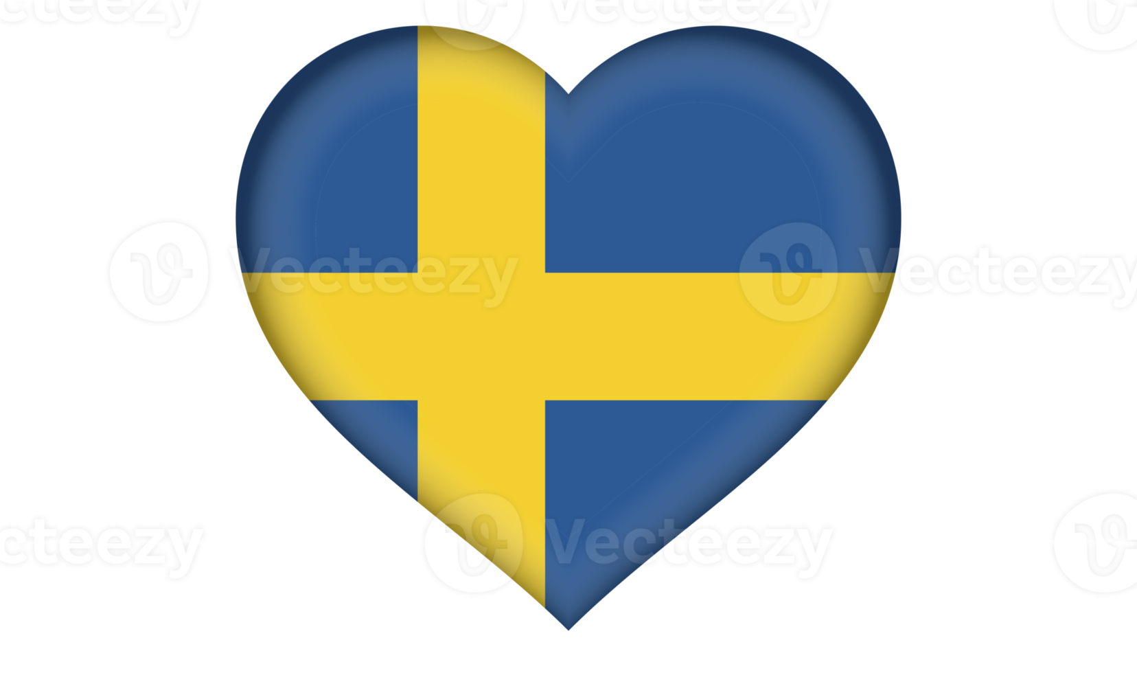 Swede flag icon in the form of a heart 13471245 PNG