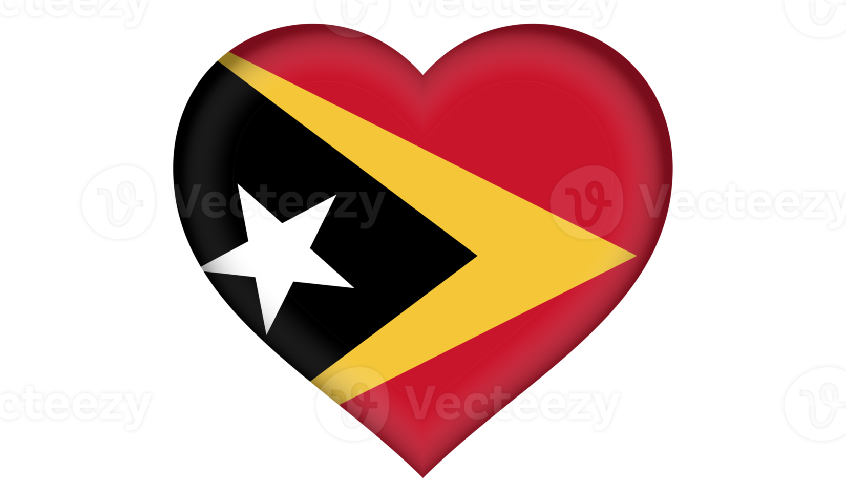 East Timor flag icon in the form a heart png