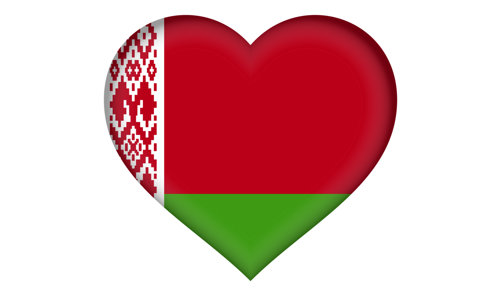 Belarus flag icon in the form a heart png