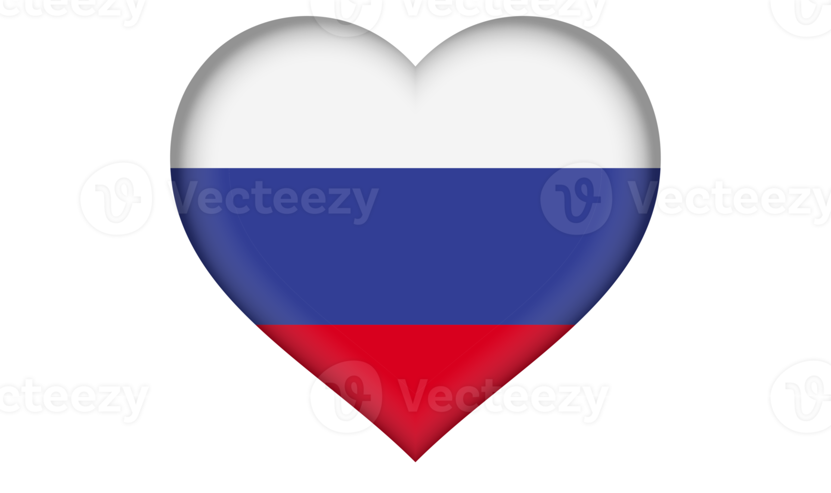 Russia flag icon in the form a heart png