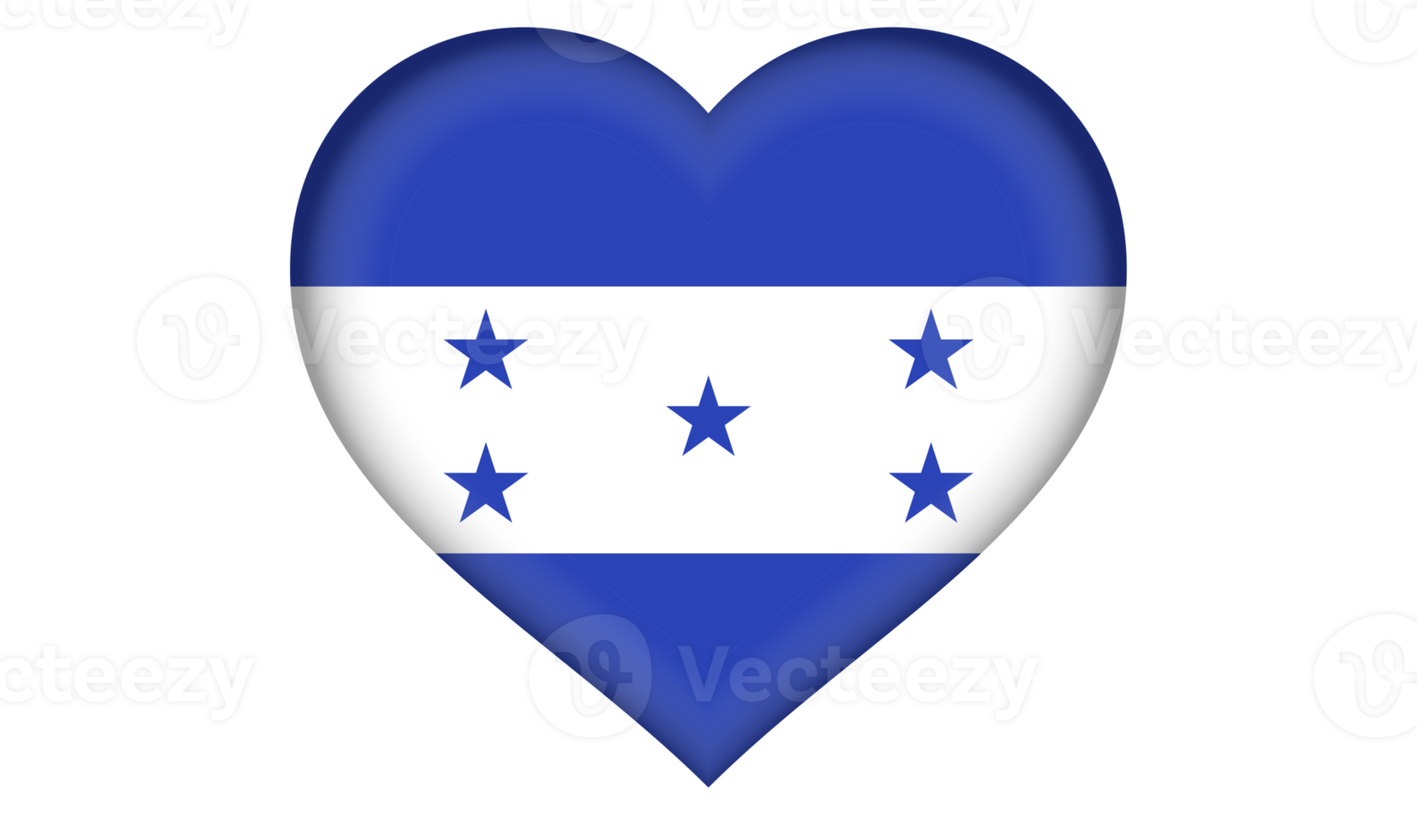 icono de la bandera de honduras en forma de corazón png
