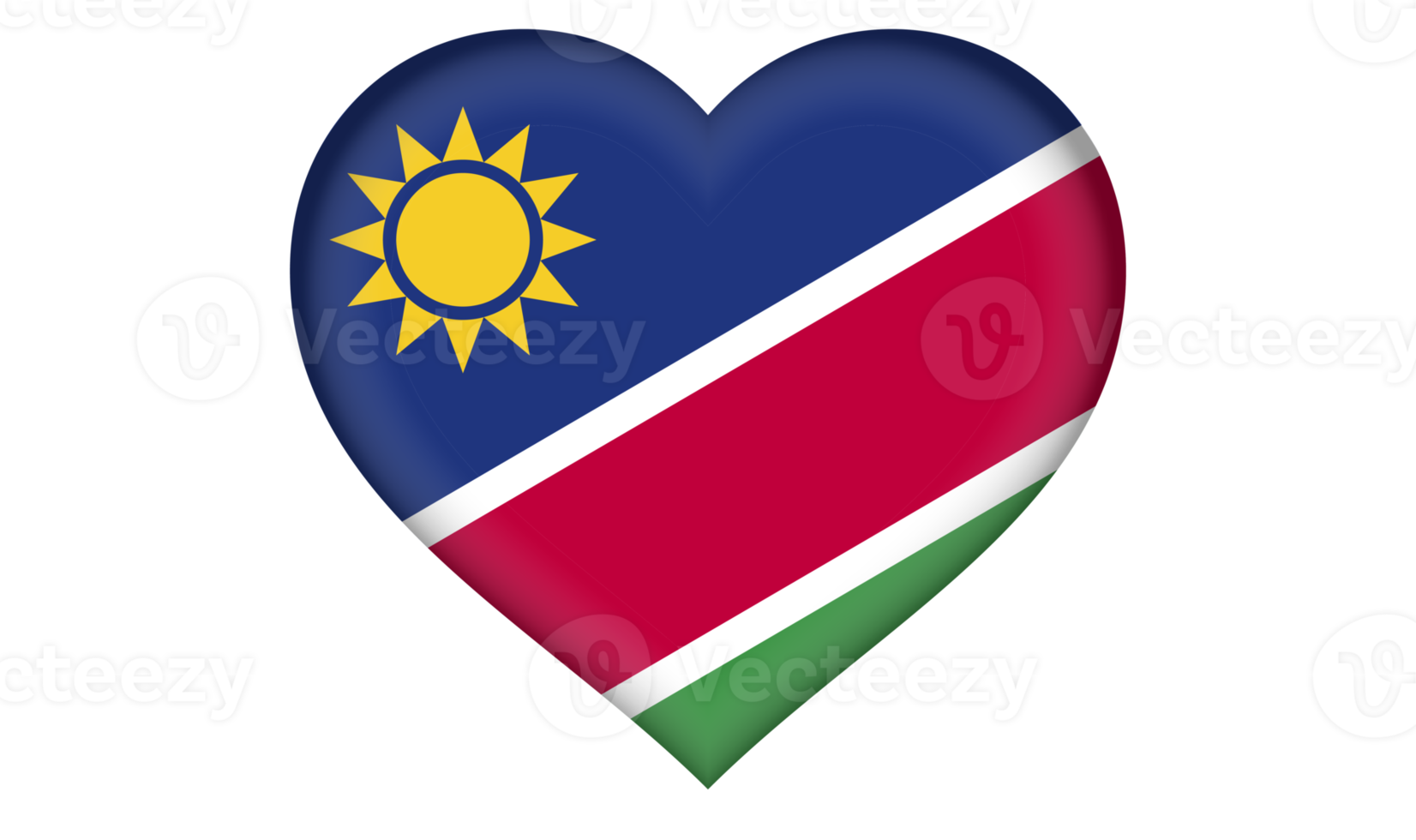 Namibia flag icon in the form a heart png