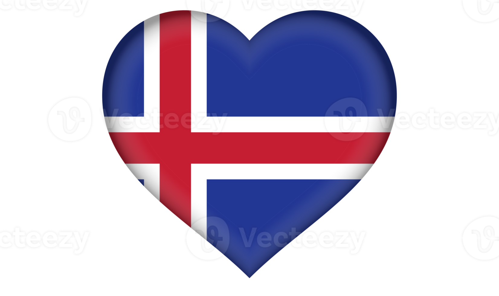 Iceland flag icon in the form of a heart png