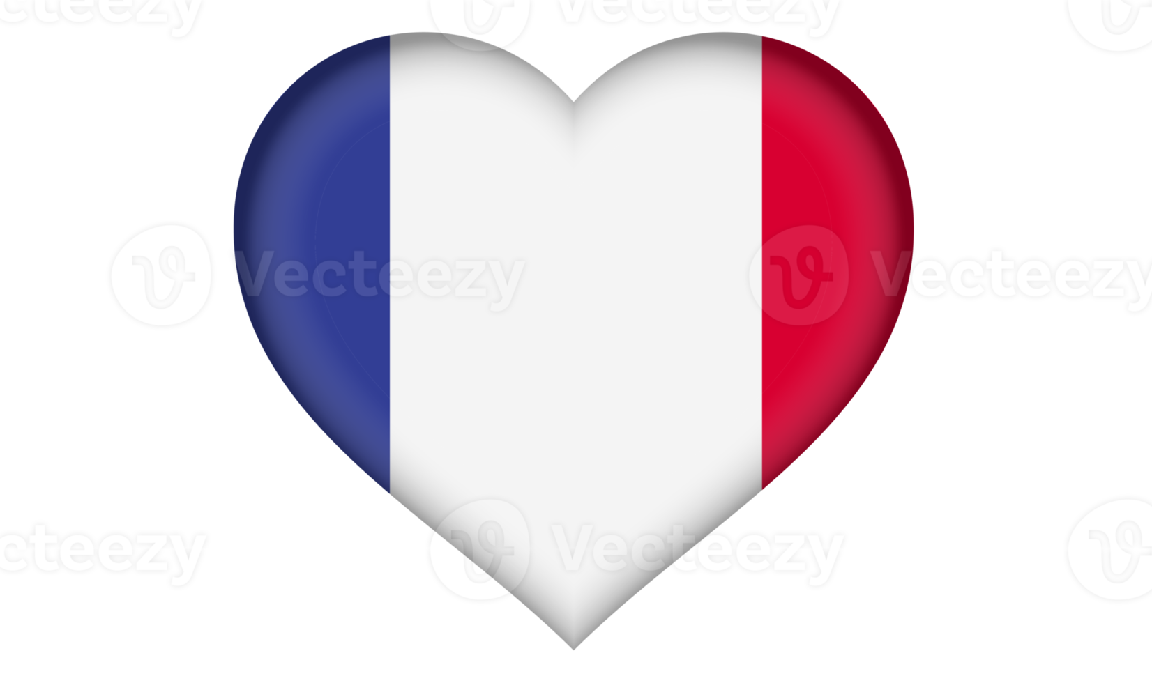 Franc flag icon in the form of a heart png