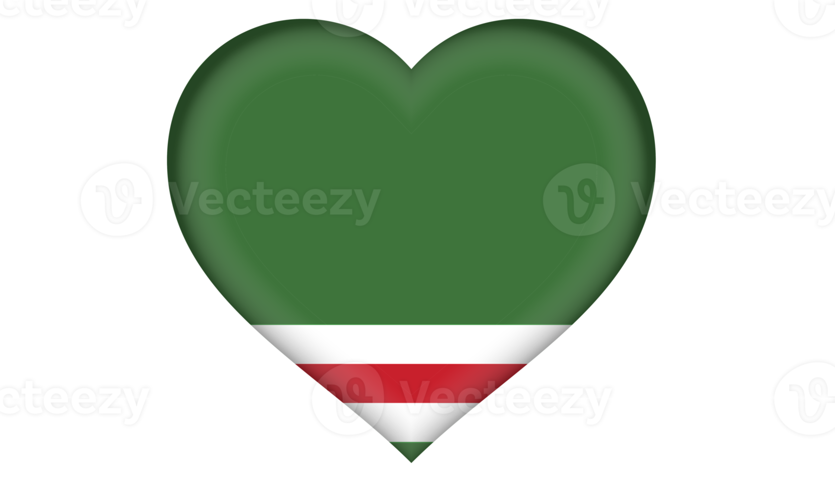 chechen republic of ichkeria flag icon in the form of a heart png