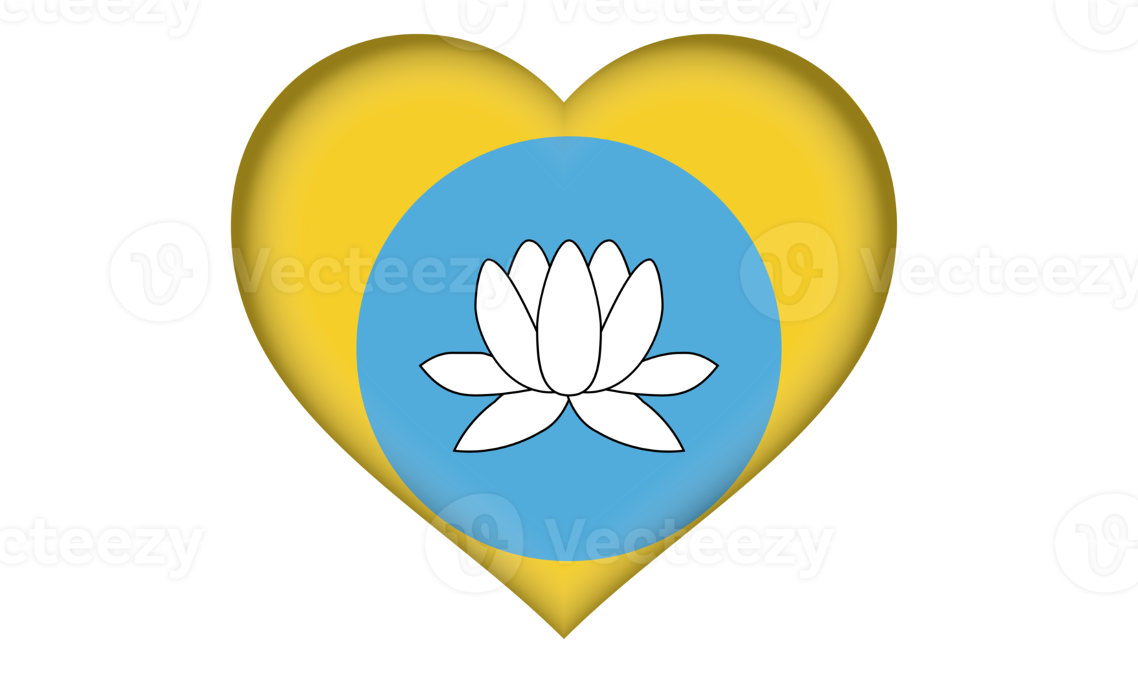 icône du drapeau kalmoukie sous la forme d'un coeur png