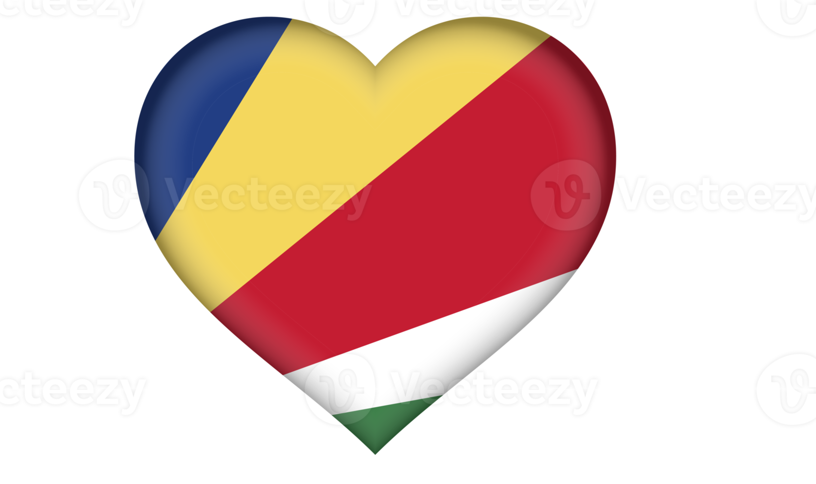 Seychelles flag icon in the form of a heart png