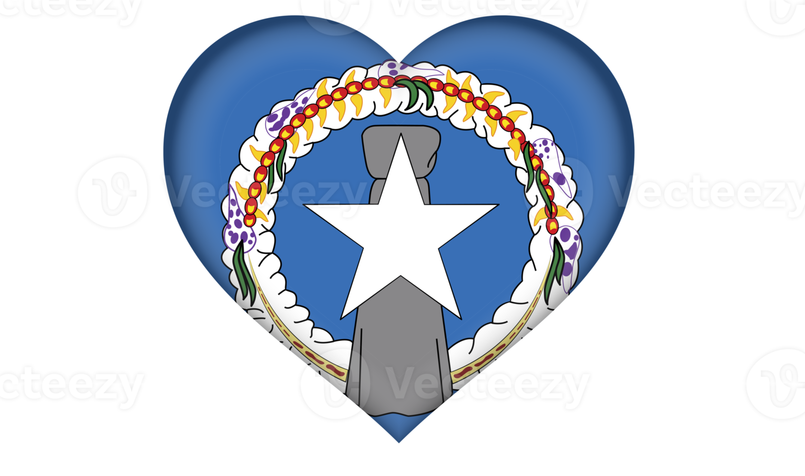 northern mariana islands flag icon in the form of a heart png