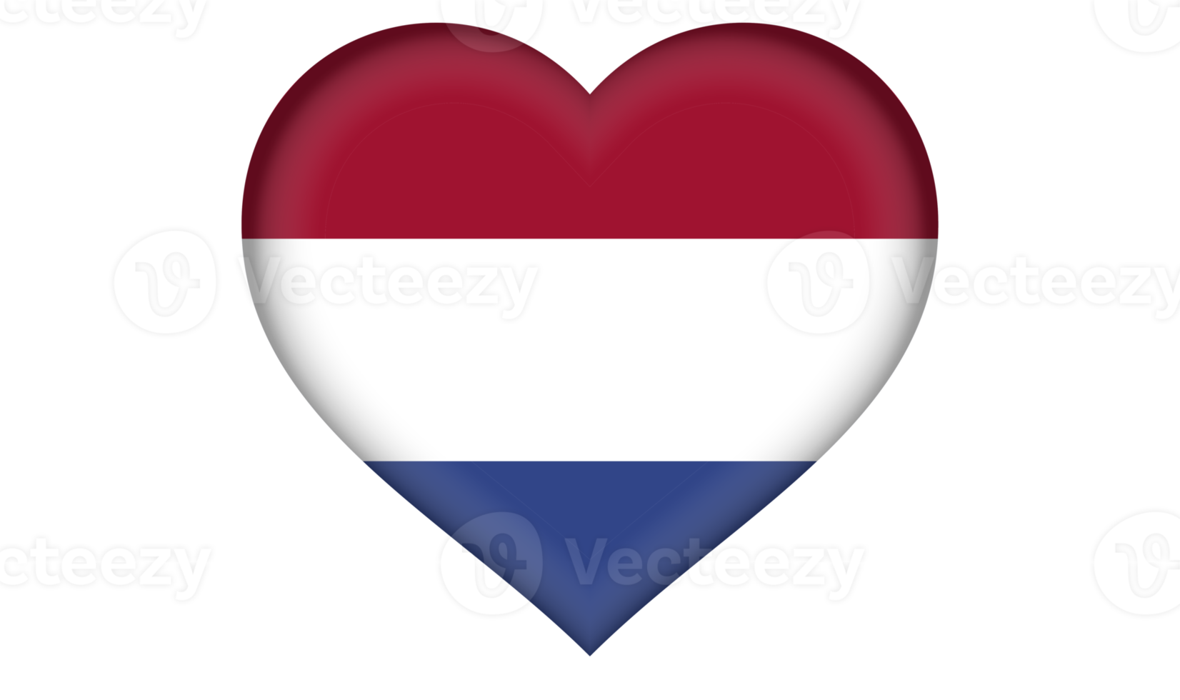 Nederland vlag icoon in de het formulier van een hart png