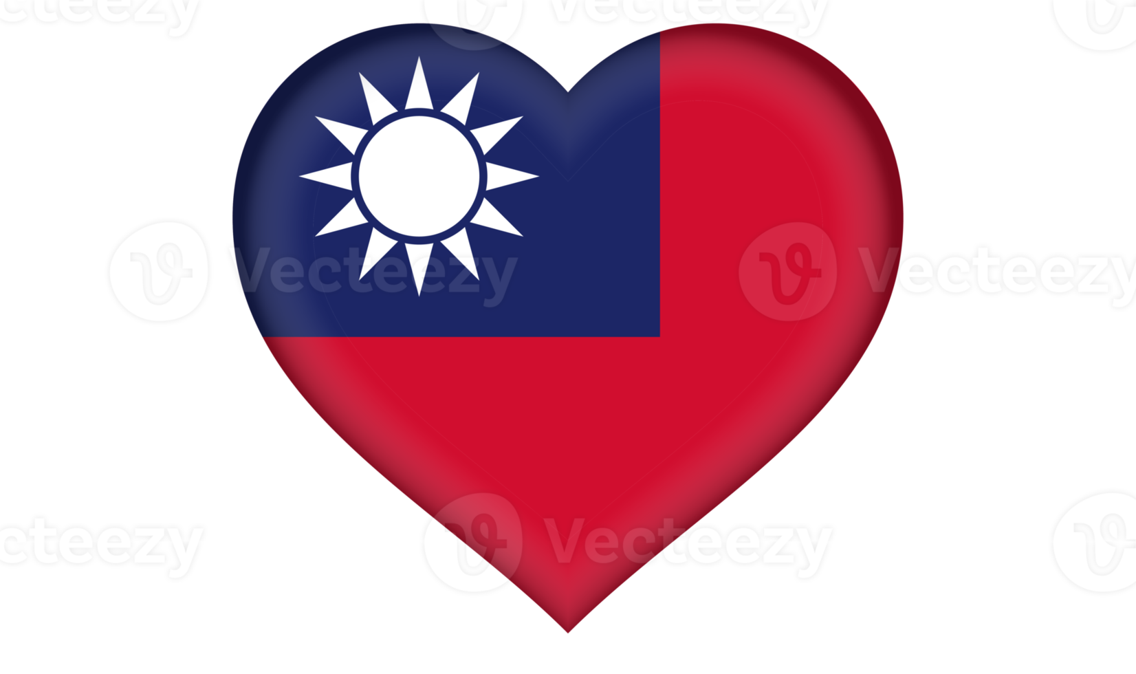 Taiwan-Flaggensymbol in Form eines Herzens png