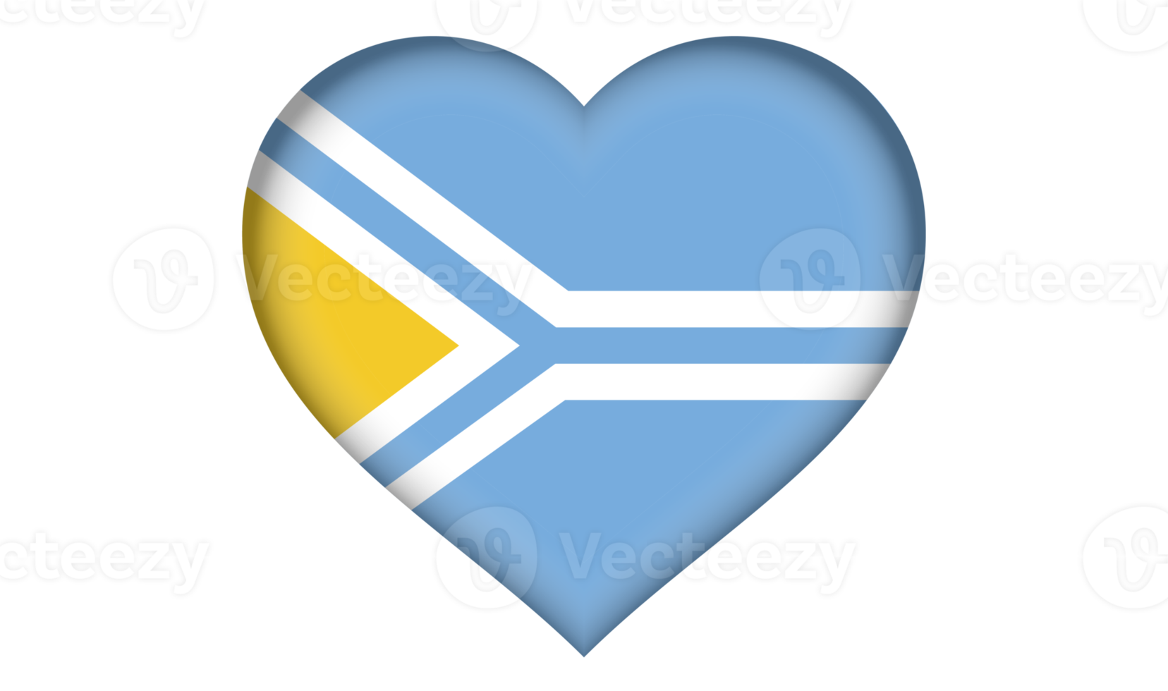 ícone de bandeira tuva em forma de coração png
