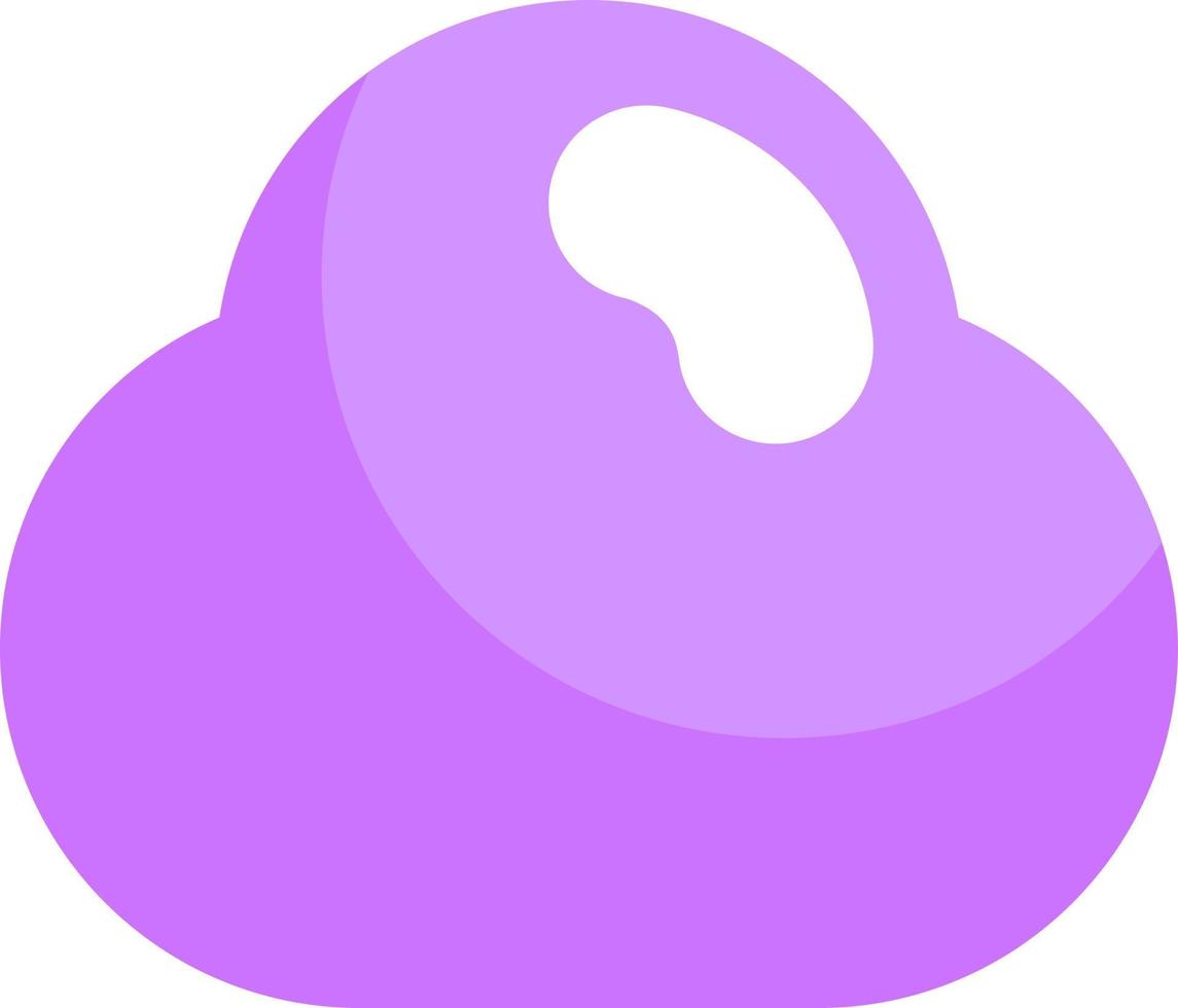 Purple cloud, illustration, vector on a white background.