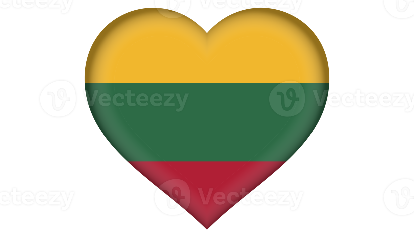 Lithuania flag icon in the form a heart png