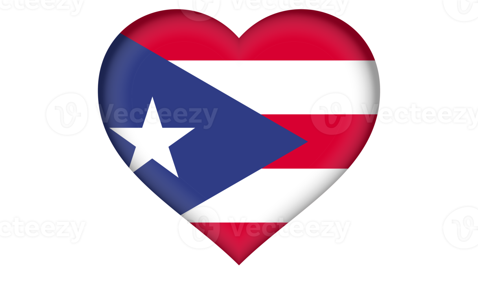 icono de la bandera de puerto rico en forma de corazón png