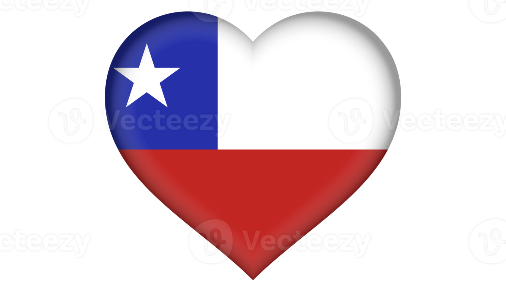 Chile flag icon in the form a heart png