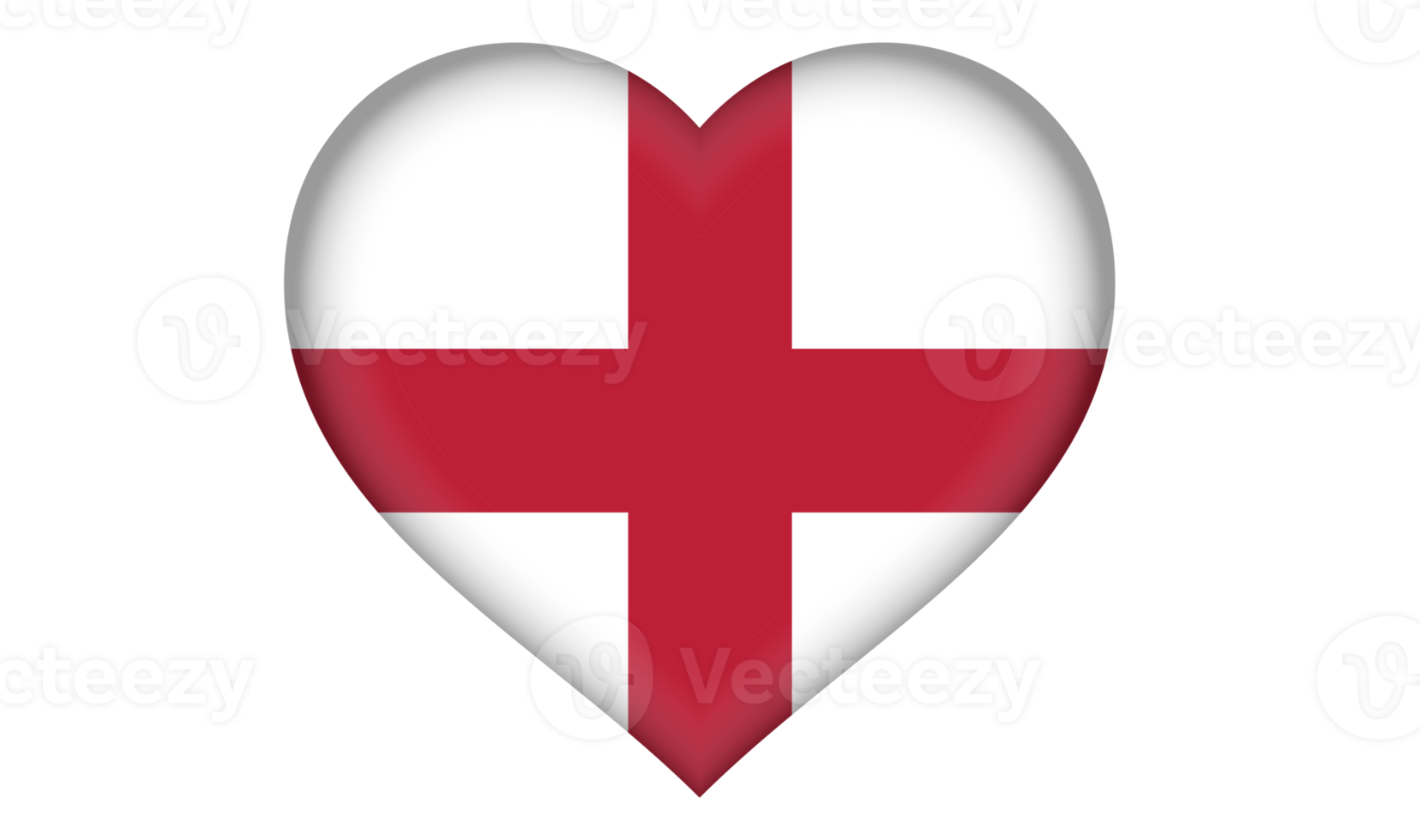 England flag icon in the form of a heart png