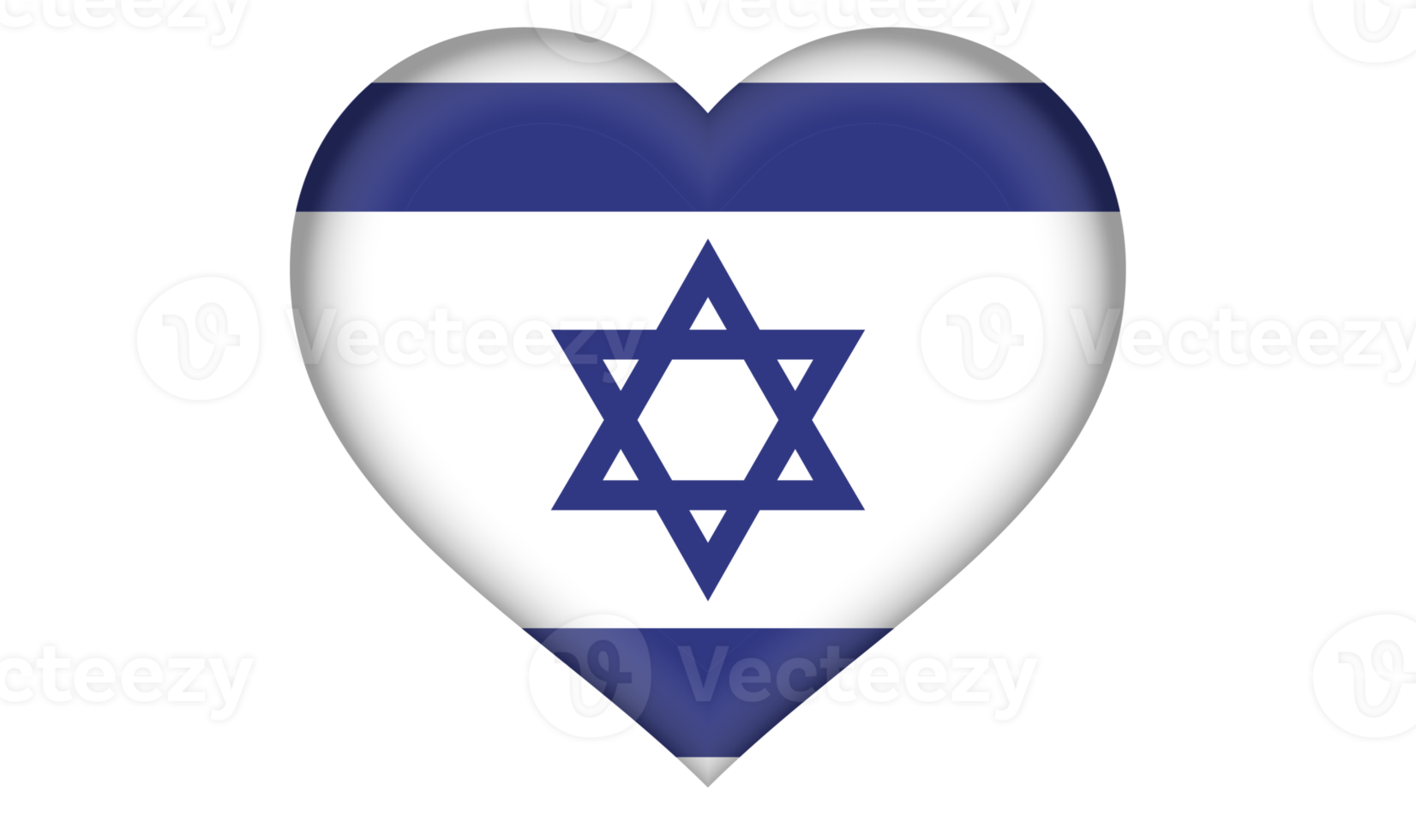 Israel flag icon in the form of a heart png