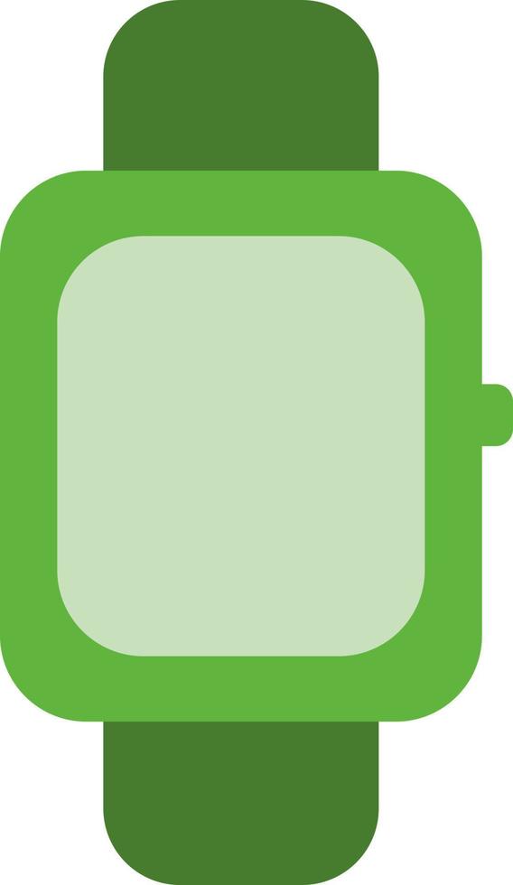 Green pedometer, illustration, vector on a white background.