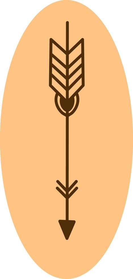 Old arrow, illustration, vector on a white background.
