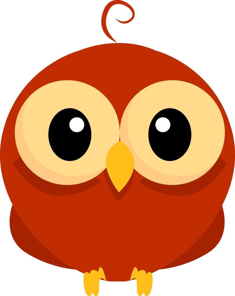 Baby cute owl, illustration, vector on white background.