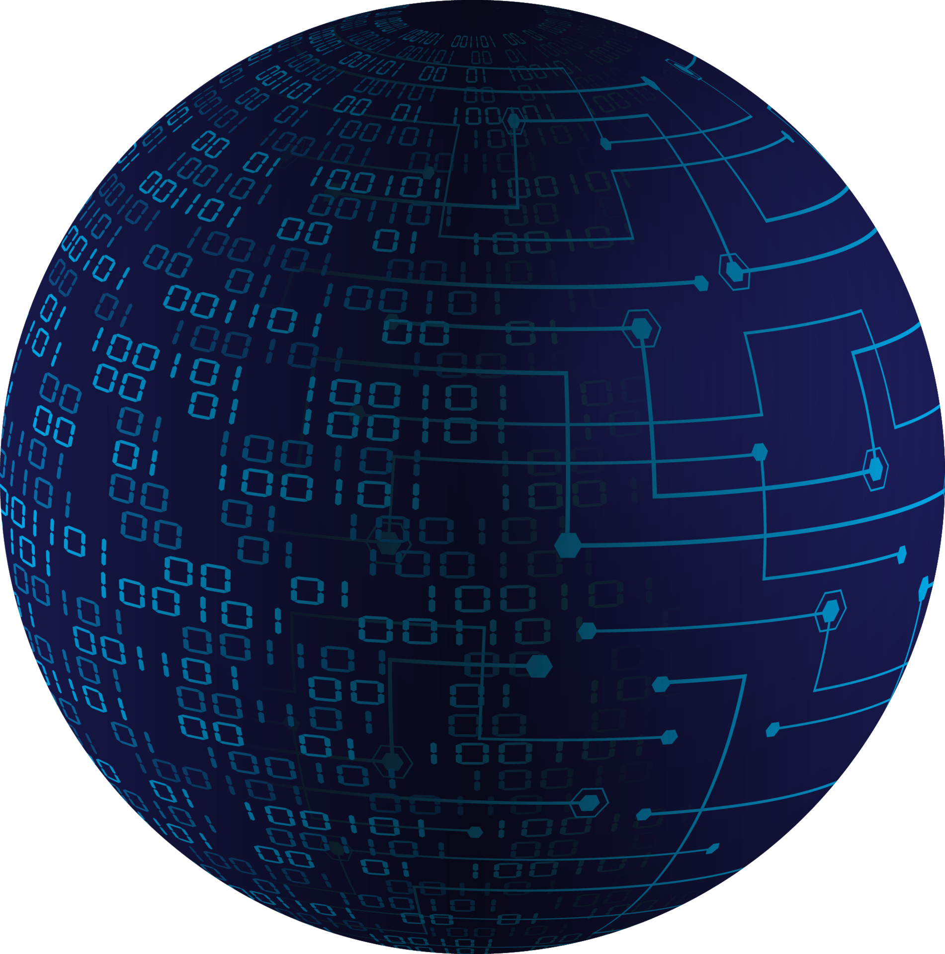 globo azul com elementos de tecnologia 13471522 PNG