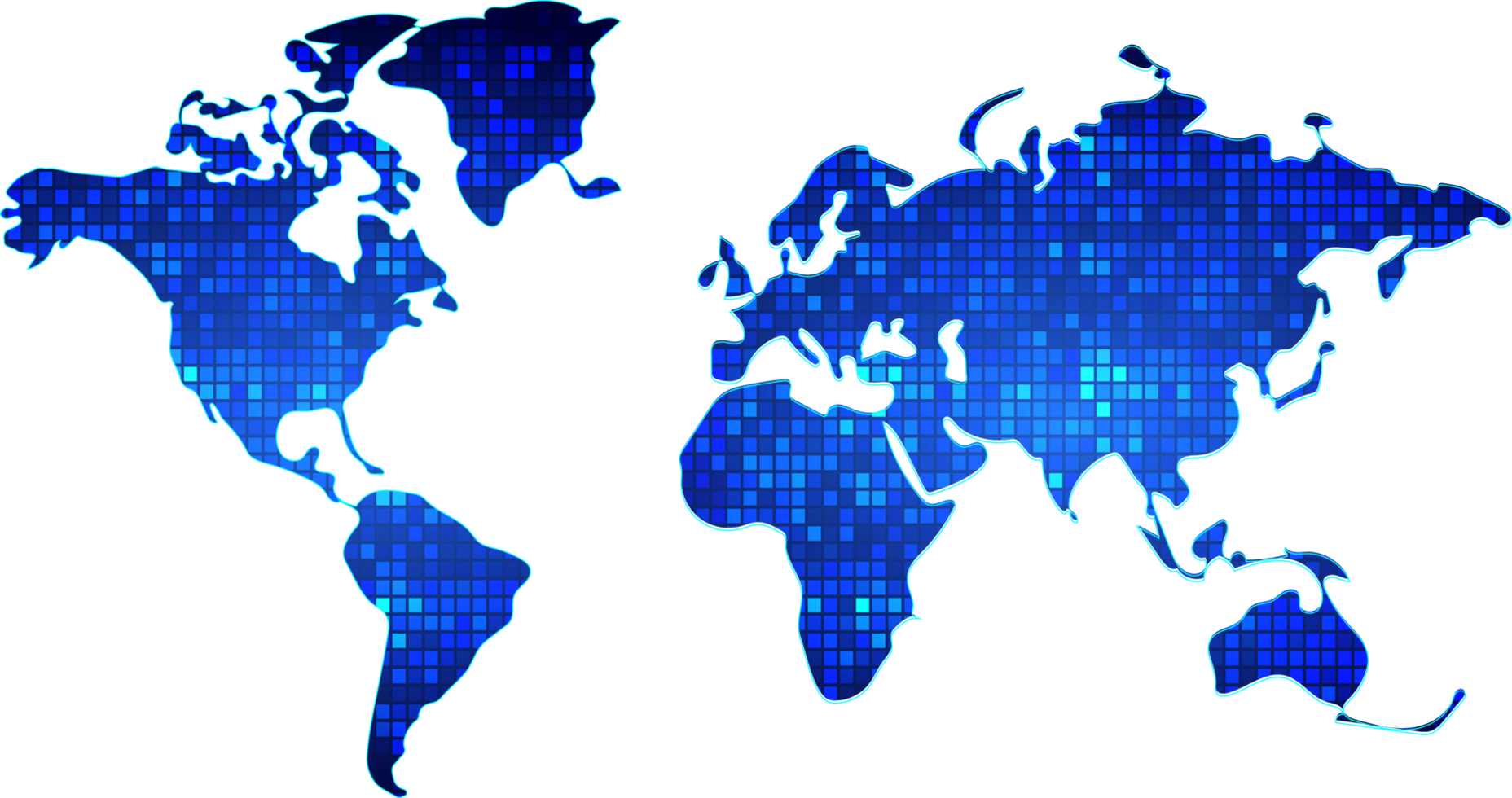 blu tecnologia mondo carta geografica ritagliare png