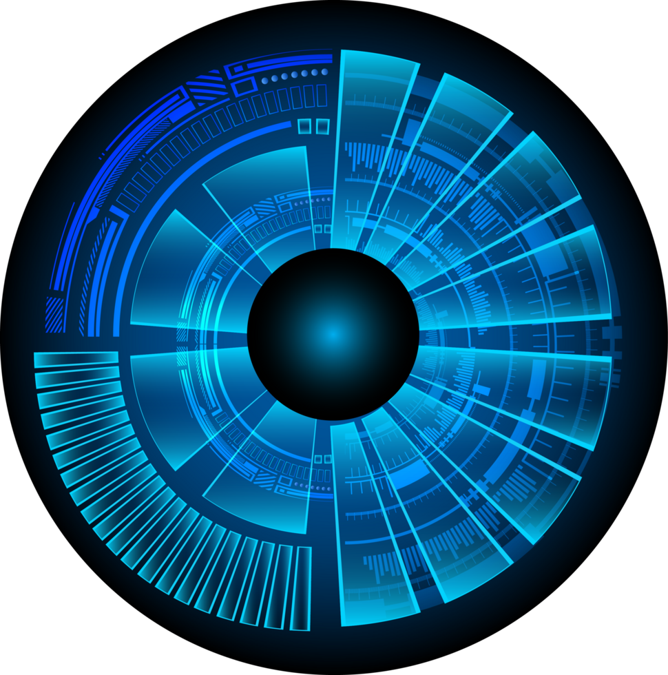 Modern Cybersecurity Technology Blue Eye Cutout png