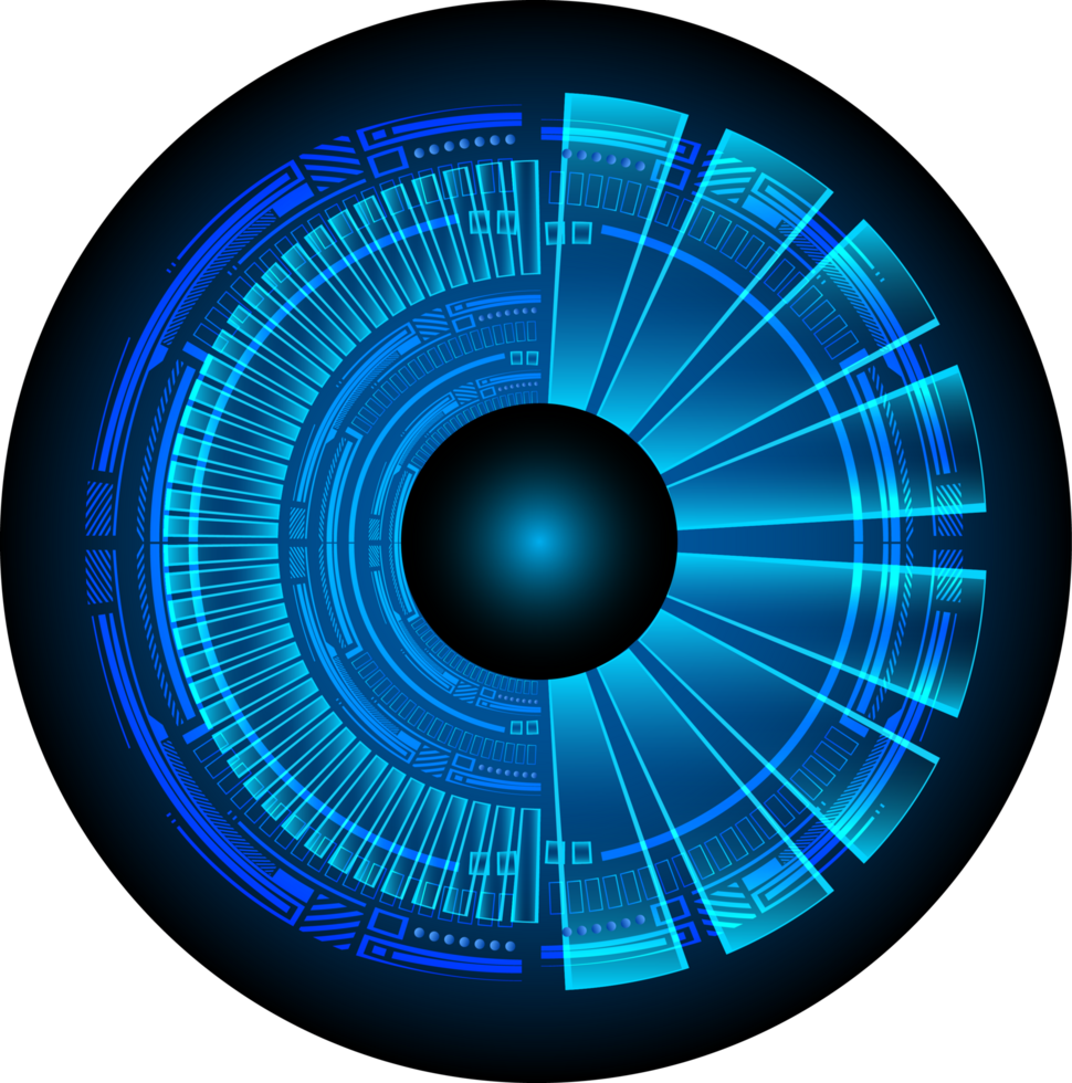 Modern Cybersecurity Technology Blue Eye Cutout png