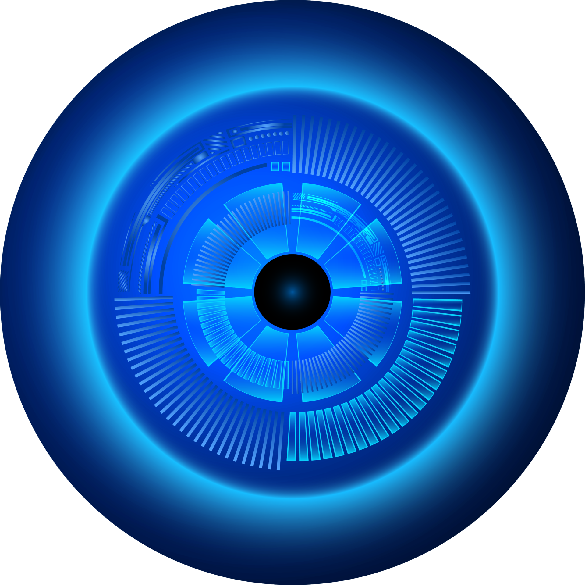 robot eye blue