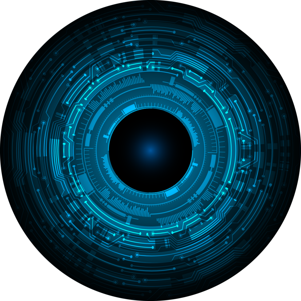 Modern Cybersecurity Technology Blue Eye Cutout png