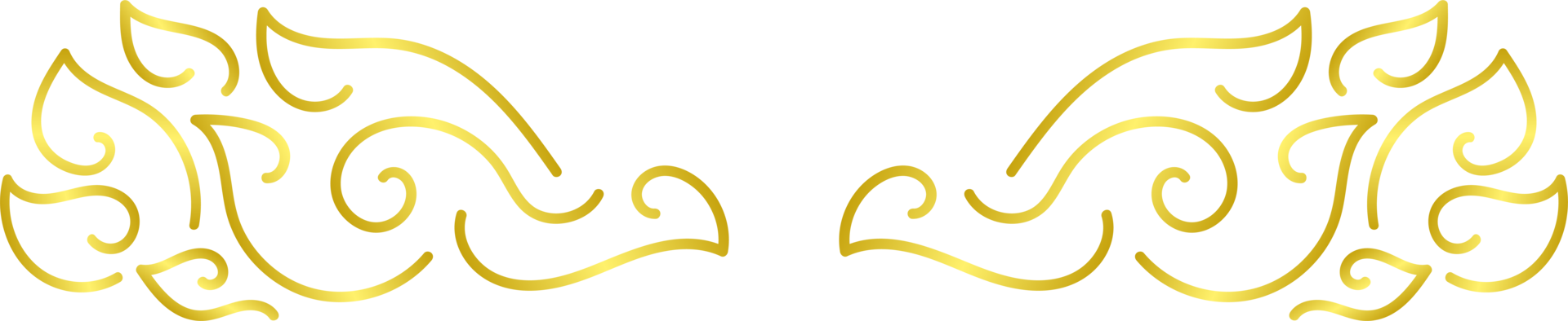 Gold ornament cutout png