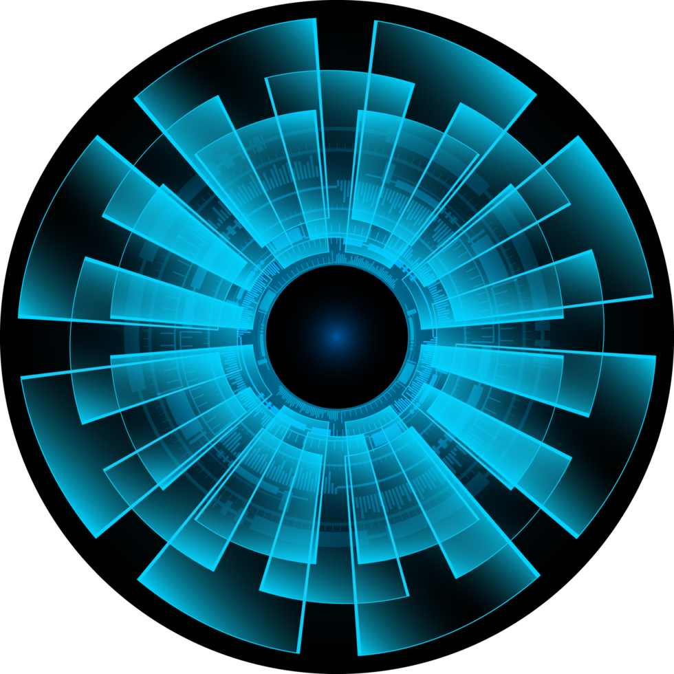 Modern Cybersecurity Technology Blue Eye Cutout png
