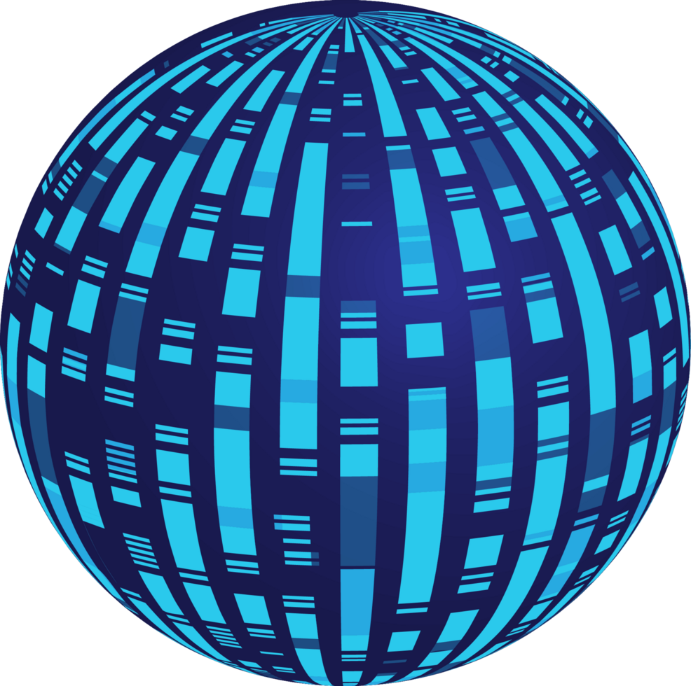 Blue Globe with Technology Elements png