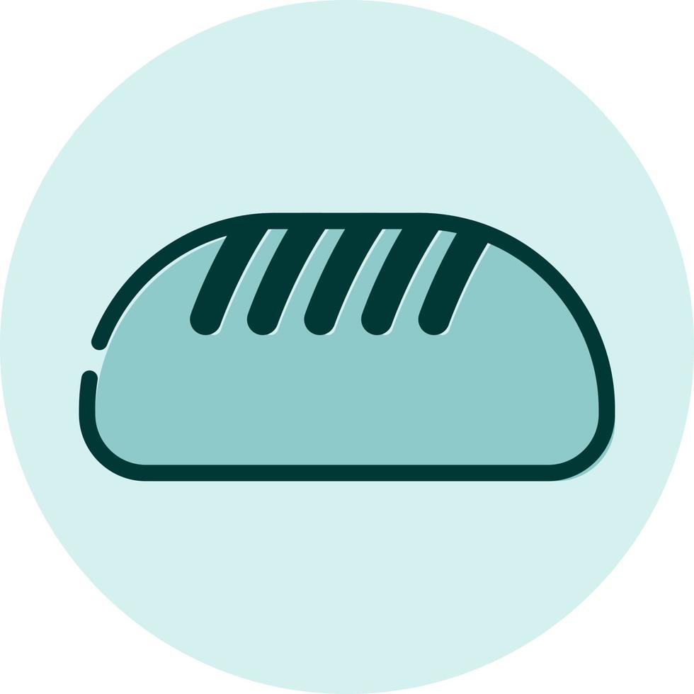 Loaf of bread, illustration, vector on a white background.