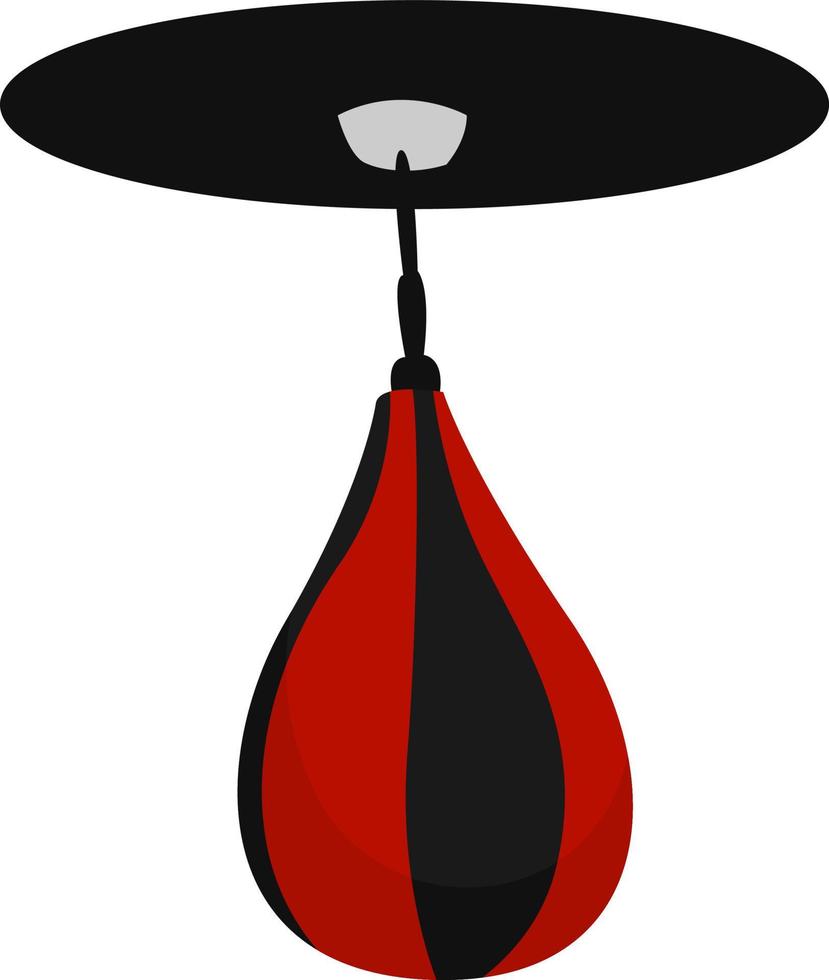 Red punching bag, illustration, vector on white background.