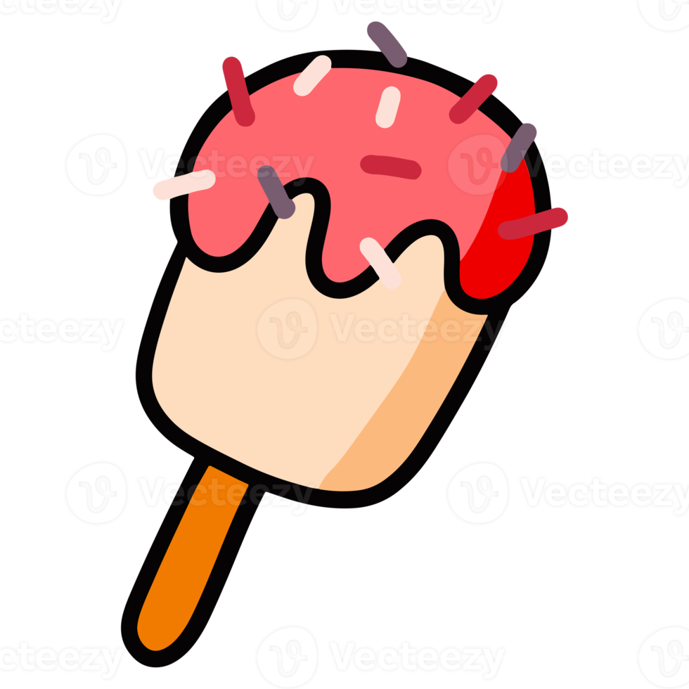 ilustración de helado dulce para postre dulce png