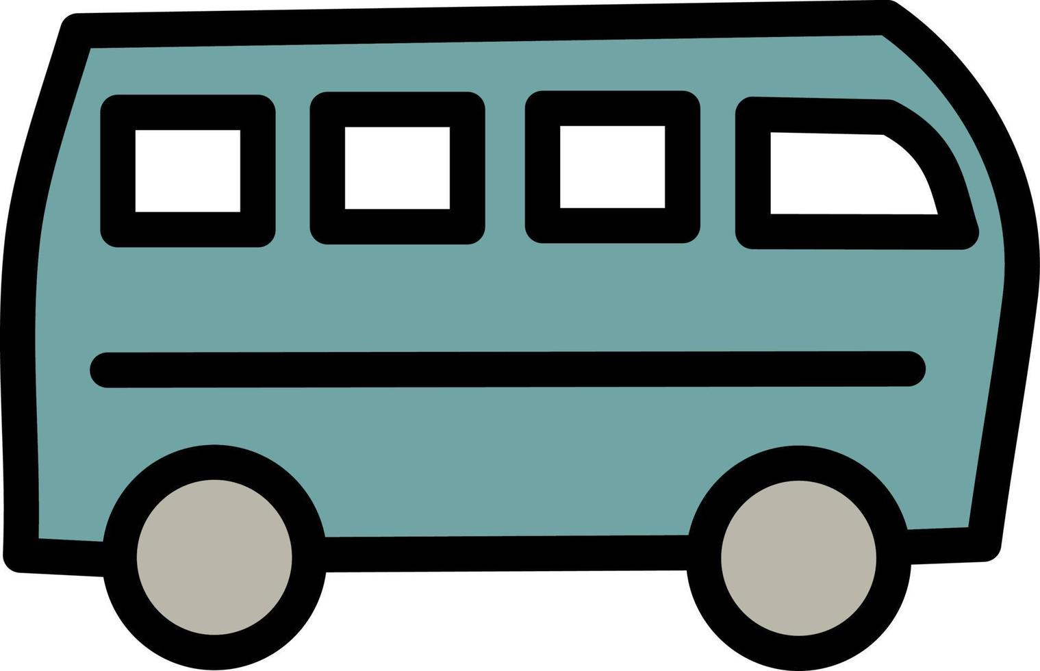 Transportation bus, illustration, vector on a white background.