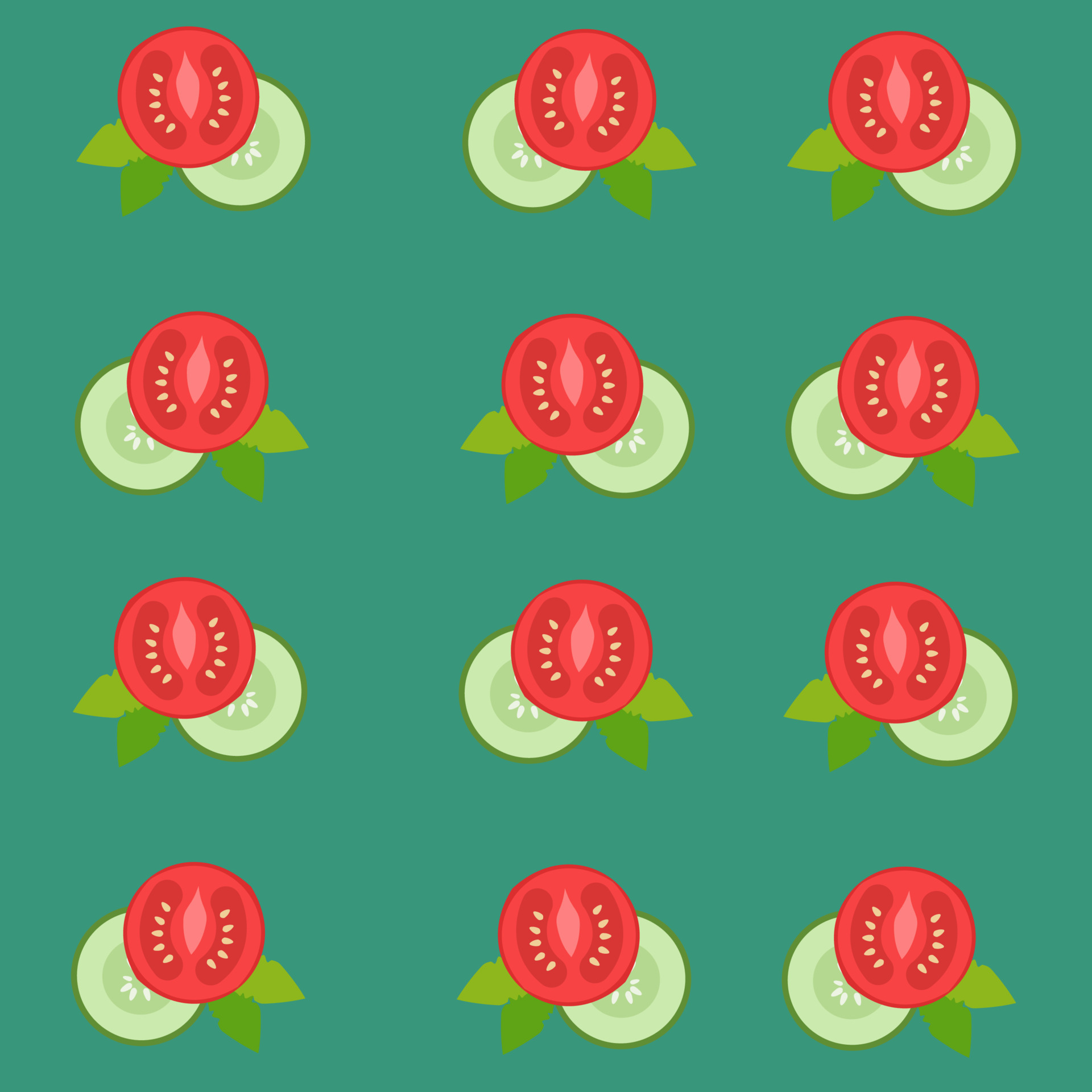 Tomatoes wallpaper, illustration, vector on white background. 13471787