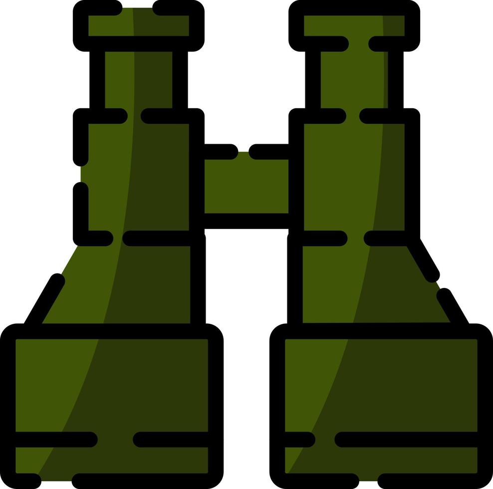 Military binoculars, illustration, vector on a white background.