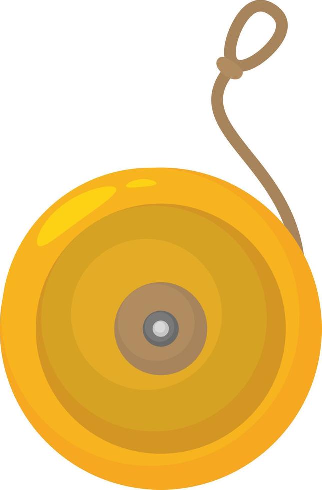 Yellow yo yo, illustration, vector on white background