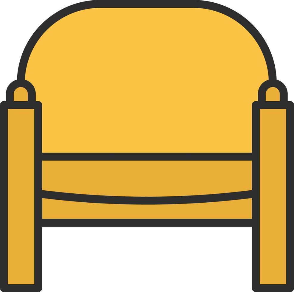 Club chair, illustration, on a white background. vector